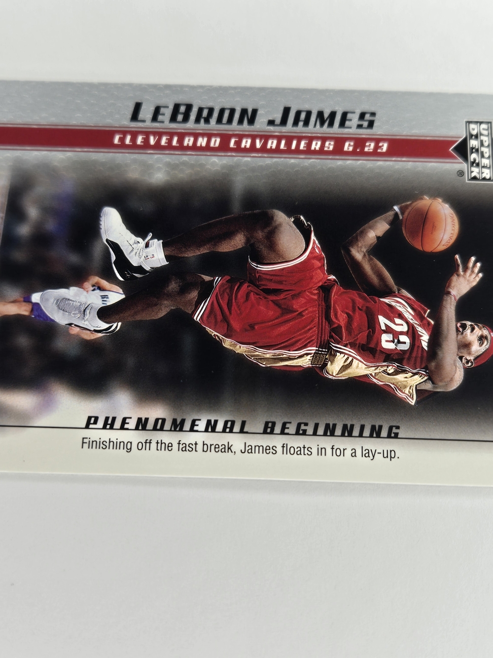 LeBron James Rookie Basketball Card Phenominal Beginning Red Jersey Cavaliers - Picture 8 of 15